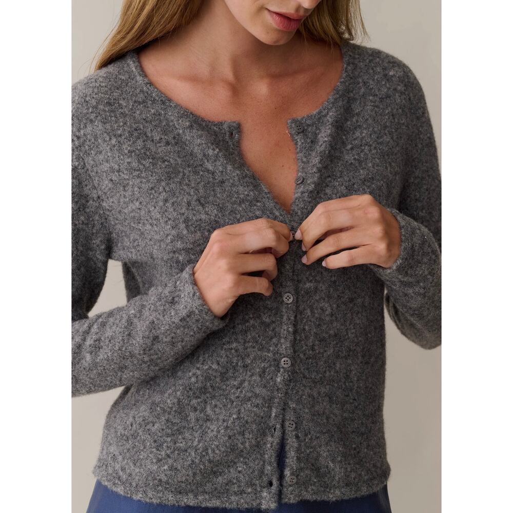 New NWT CAARA Marielle dark gray wool Cardigan $172 Sz XS - Picture 3 of 5